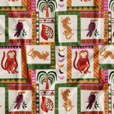 Floral Kingfisher Bird Printed Fabric Material Online